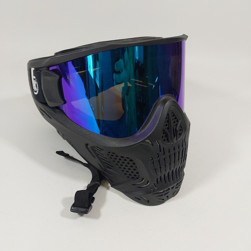 HK Army HSTL‎ Skull Thermal Paintball Mask - (Black Blue lens)